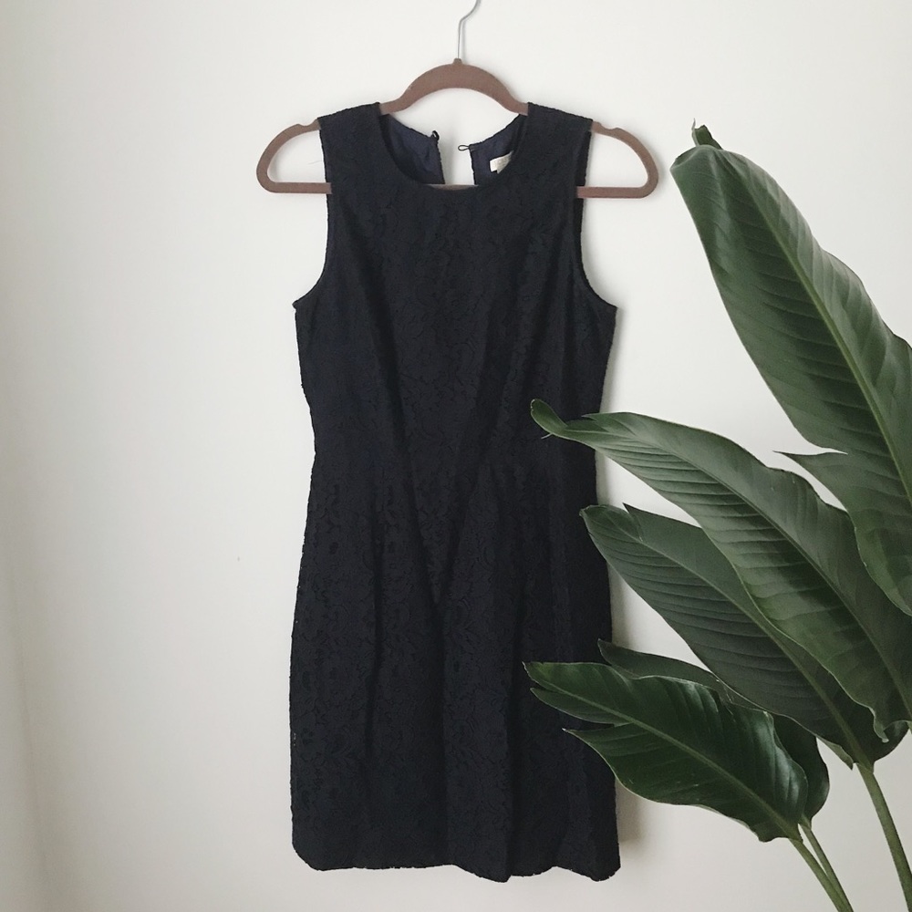 J.Crew Factory Floral Lace Sheath Dress